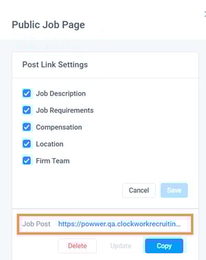 Job Post Settings